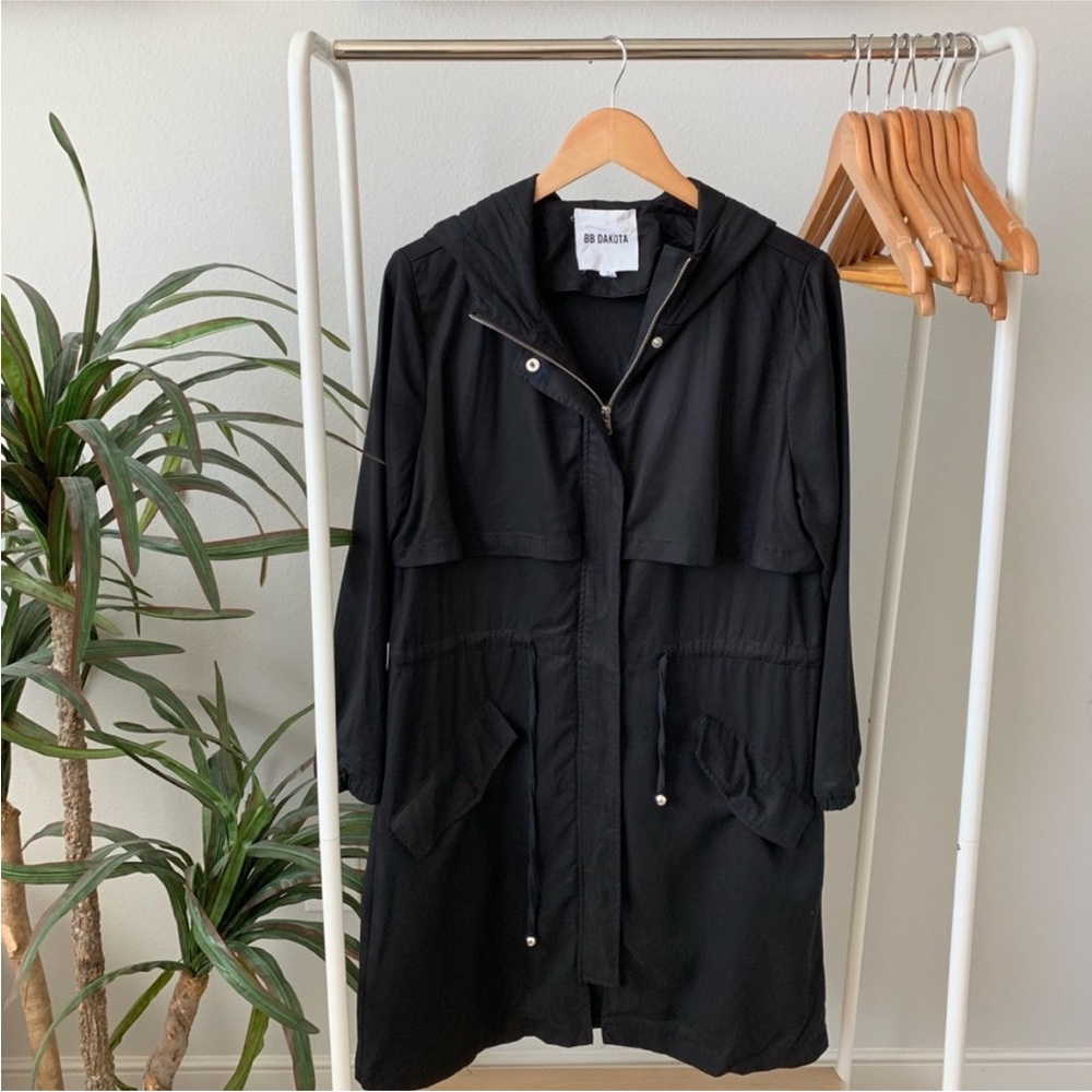 BB Dakota Tyler Drape Tencel Trench with Hood